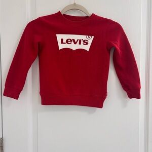 Levi's Kids Bold Red Logo Sweatshirt Size XS (4)